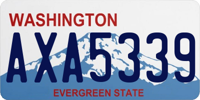 WA license plate AXA5339