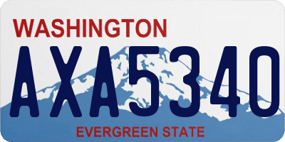 WA license plate AXA5340