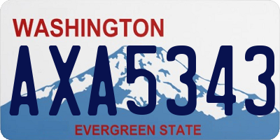 WA license plate AXA5343