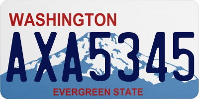 WA license plate AXA5345