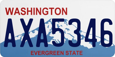 WA license plate AXA5346