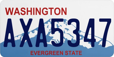 WA license plate AXA5347