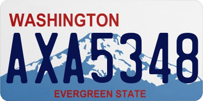 WA license plate AXA5348