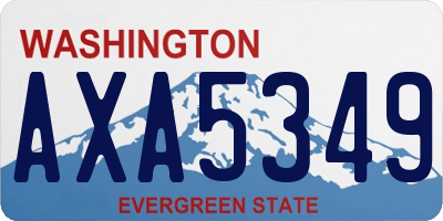WA license plate AXA5349