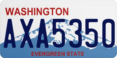 WA license plate AXA5350
