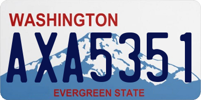 WA license plate AXA5351