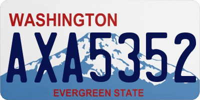 WA license plate AXA5352