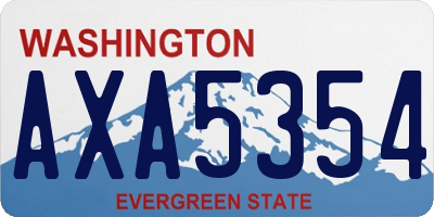 WA license plate AXA5354