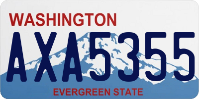 WA license plate AXA5355