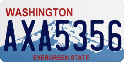 WA license plate AXA5356