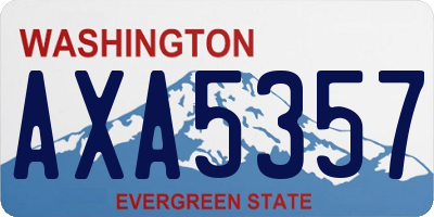 WA license plate AXA5357