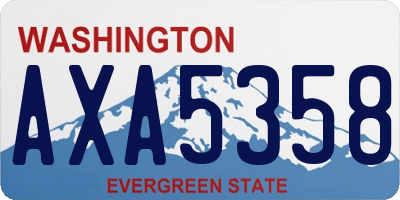 WA license plate AXA5358