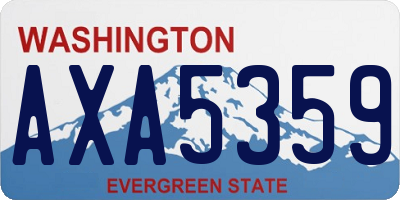 WA license plate AXA5359