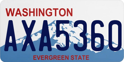 WA license plate AXA5360