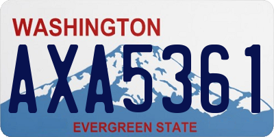 WA license plate AXA5361