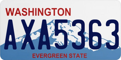 WA license plate AXA5363