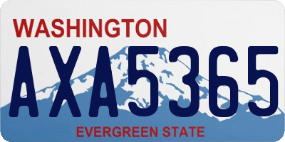 WA license plate AXA5365