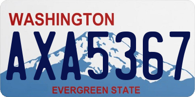 WA license plate AXA5367