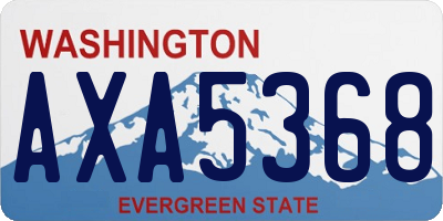 WA license plate AXA5368