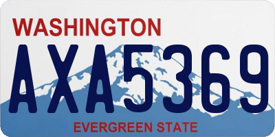 WA license plate AXA5369