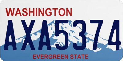 WA license plate AXA5374