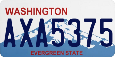 WA license plate AXA5375