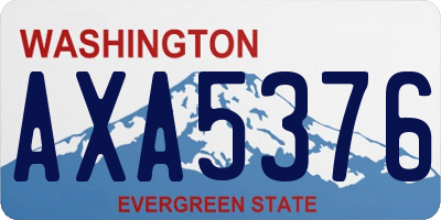 WA license plate AXA5376