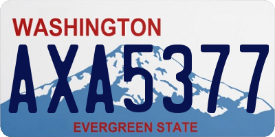 WA license plate AXA5377