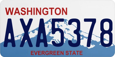 WA license plate AXA5378