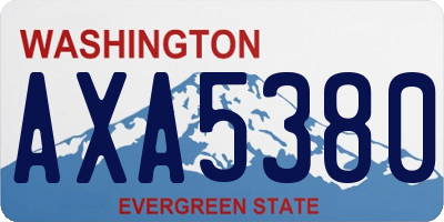 WA license plate AXA5380