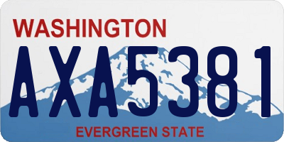 WA license plate AXA5381