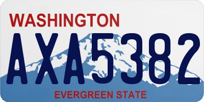 WA license plate AXA5382
