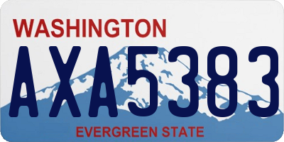 WA license plate AXA5383