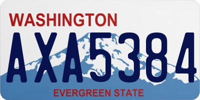 WA license plate AXA5384