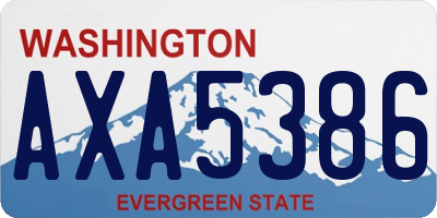 WA license plate AXA5386