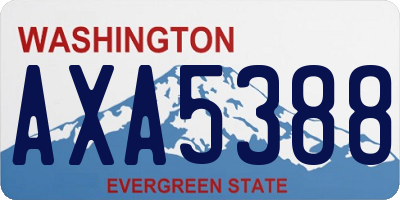 WA license plate AXA5388