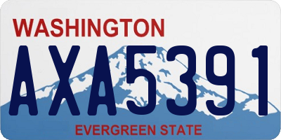 WA license plate AXA5391