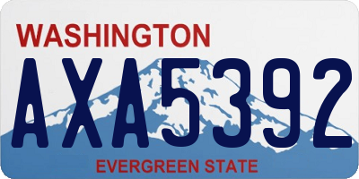 WA license plate AXA5392