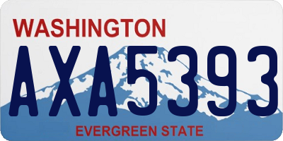 WA license plate AXA5393