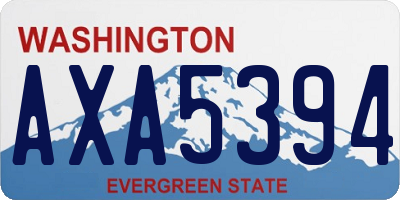WA license plate AXA5394