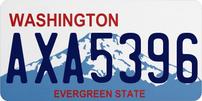 WA license plate AXA5396