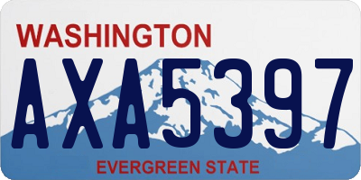 WA license plate AXA5397