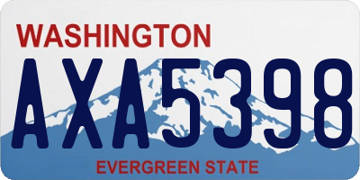 WA license plate AXA5398
