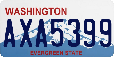 WA license plate AXA5399