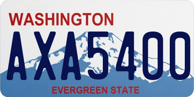 WA license plate AXA5400