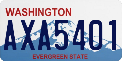 WA license plate AXA5401
