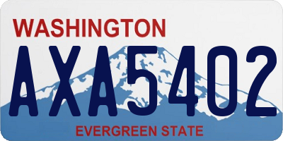 WA license plate AXA5402