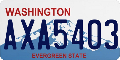 WA license plate AXA5403