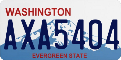 WA license plate AXA5404