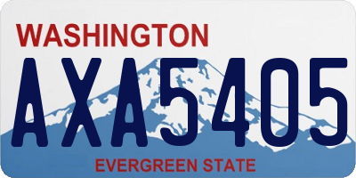 WA license plate AXA5405